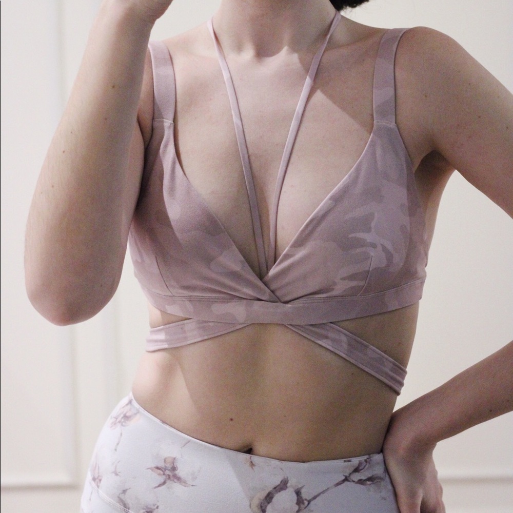 NWOT - WITH Blush Camo Workout Bra